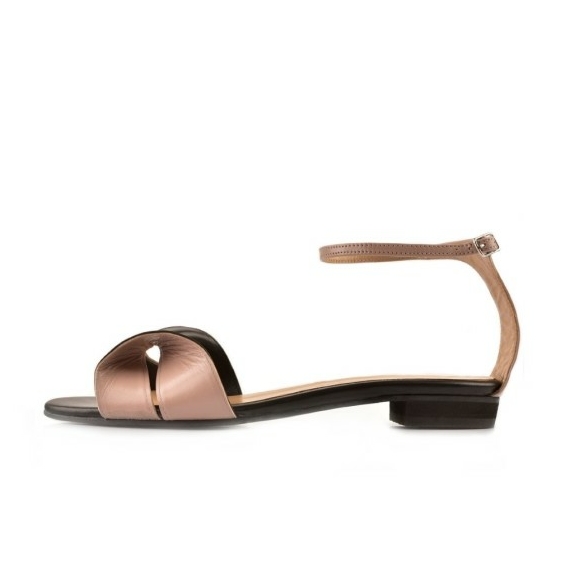 SALMA Taupe Noir | REKAVAGO Designer shoes